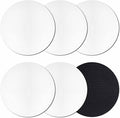White Coasters Set of 6, Modern Minimalist Pure Soild Color Soft Absorbent by PIEPLE