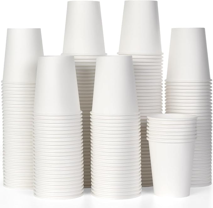Vumdua 200 Pack 8 oz Paper Cups, Disposable Coffee Cups, Leak-Proof Hot Cold by Vumdua