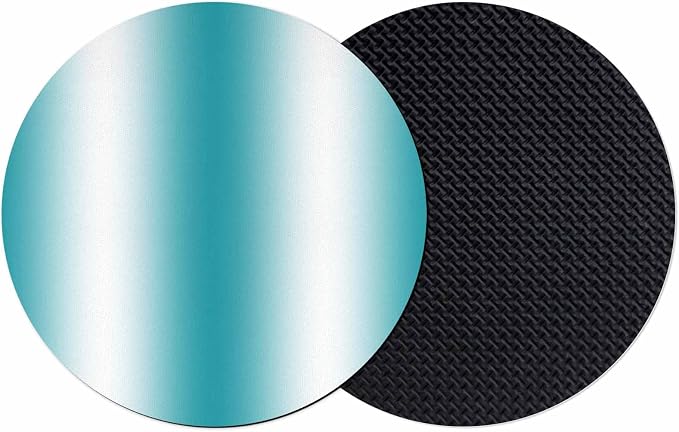 Ombre Turquoise Coasters Set of 2, Modern Minimalist Geometric Gradient Color by PIEPLE