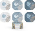 UMIRRO Absorbent Ceramic Stone Coasters Set of 6 by Umirro
