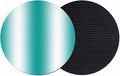 Ombre Teal Green Coasters Set of 2, Modern Minimalist Geometric Gradient Color by PIEPLE
