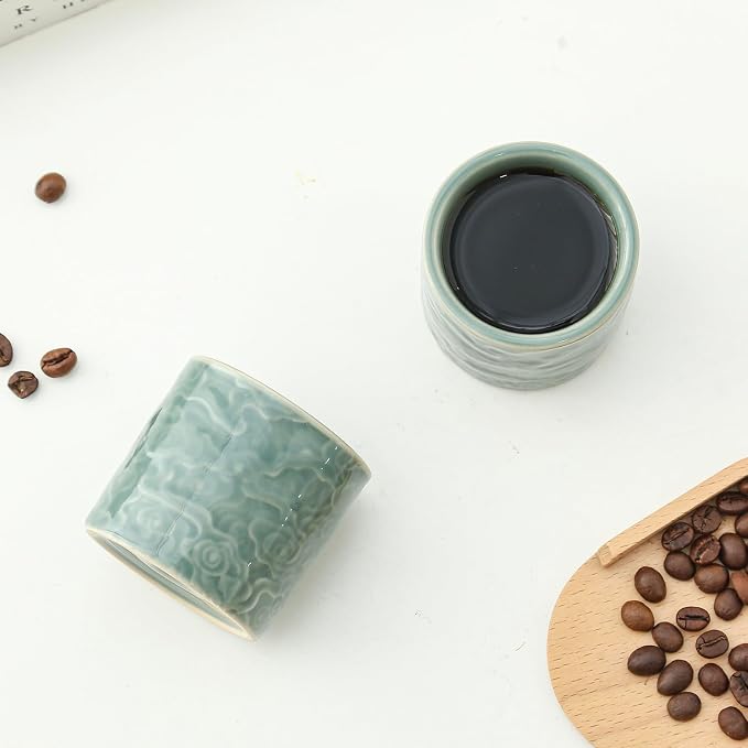 Ceramic Espresso Cups Set of 2 or 4-3oz Demitasse Cups - Image 3