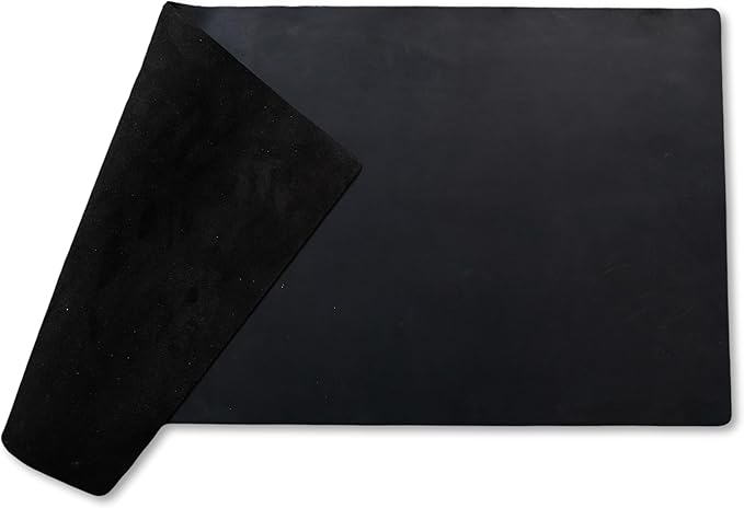 Genuine Leather Desk Pad, Office Desk Mat, Large Desk Blotter, Desk Protector, and Mouse Pad – 31.5" x 15.75" (1.8-2.0 mm) Black, Waterproof, Premium Quality for Desk Surface Protection and Comfort