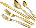 Hunnycook 20-Piece Gold Silverware Set by Dedicatedtoenhancingyourdiningexperience