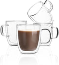 BTaT- Double Walled Glass Coffee Mugs, 12 oz, Glass Coffee Cups by BrewToATea