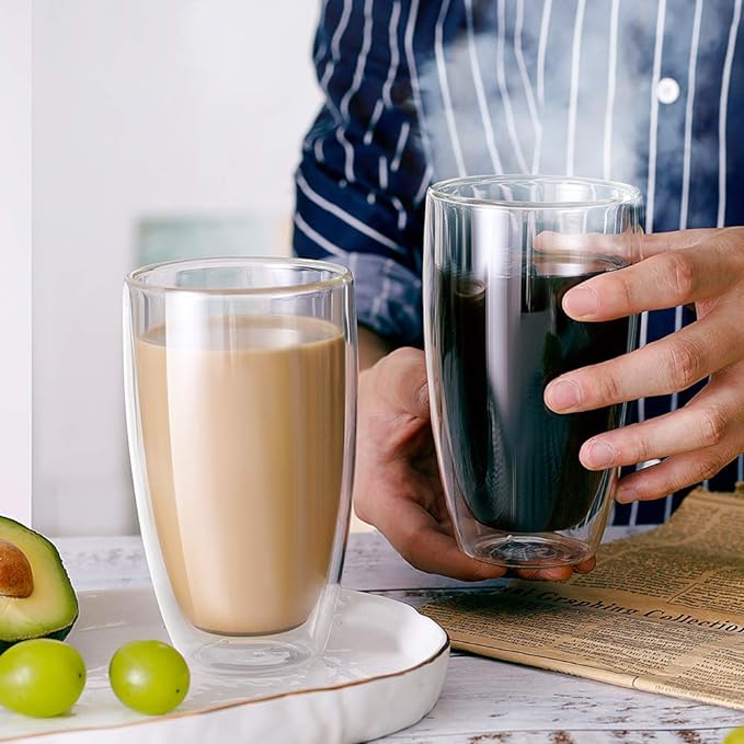CNGLASS Double Wall Thermo Glass Coffee Cup 13.5 oz - Image 5