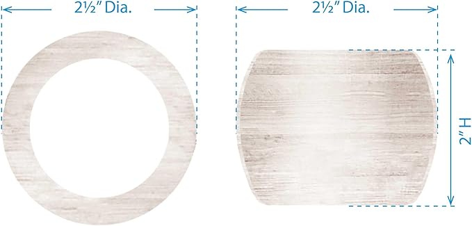 Split P Sun Washed Cuff Napkin Ring Set of 4 | Rustic Cream Mango Wood Napkin Holders with Antique Finish | 2" x 2.5" | Farmhouse, Coastal & Boho Table Decor
