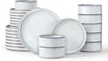 LIANYU Plates and Bowls Set for 8, 24 Piece Stoneware Dinnerware Sets | by LIANYU