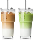 TUZAZO 20 Oz Glass Coffee Tumblers by TUZAZO