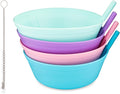 Cereal Bowls with Straws for Kids Childrens Bowls with Straw Built in for Kids by QuietBookClub