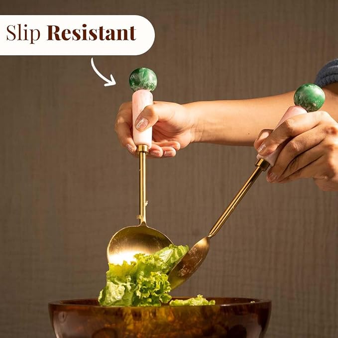 Folkulture Resin Metal Salad Servers, Salad Hands, Fruit - Image 5