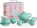 Sweejar Porcelain Tea Set for Little Girls, Kitchen Toys Tea Party Set for Kids by Sweejarco1949