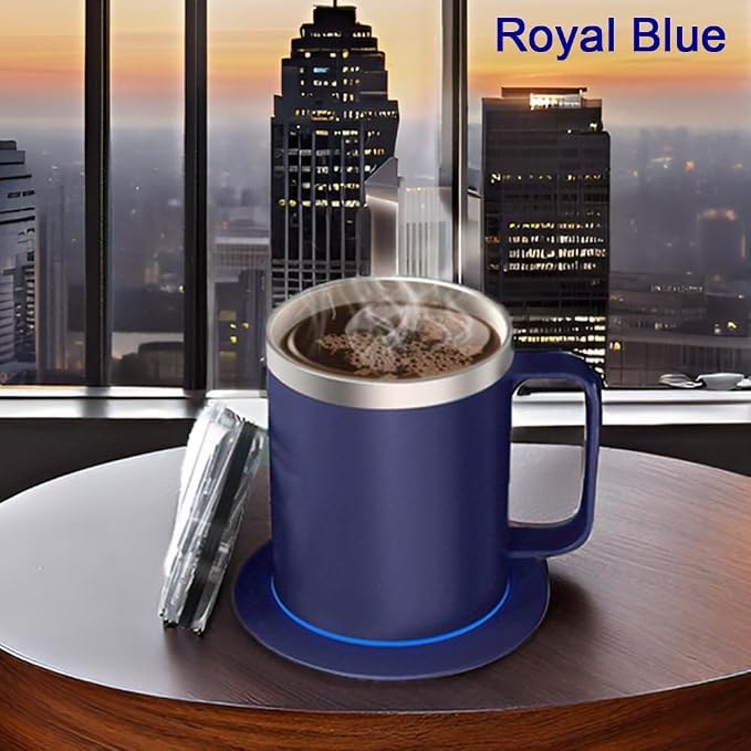 Self Heating Coffee Mug, USB Heated Coffee Mug Warmer Set - Image 7