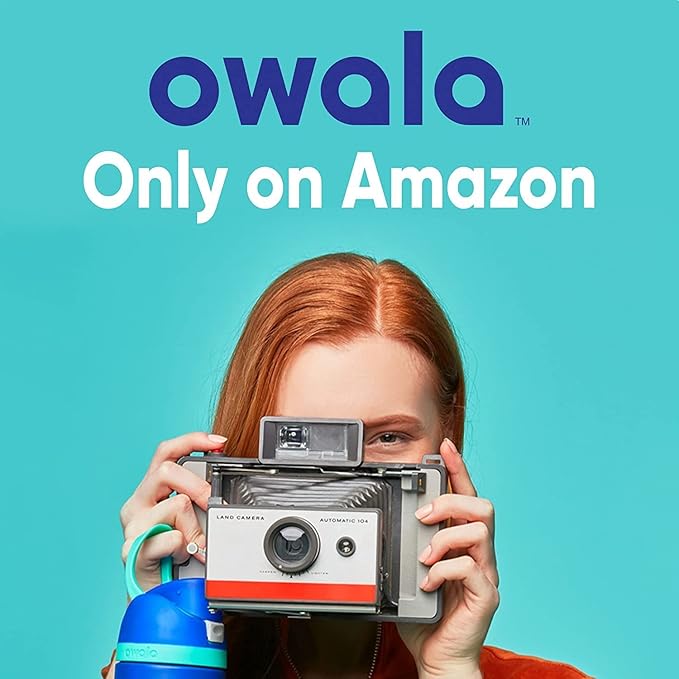 Owala FreeSip Stainless Steel Water Bottle 32 oz Dreamy Field - Image 6