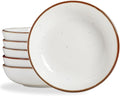 ONEMORE 30 Oz Porcelain Salad Pasta Bowls, Shallow & Wide Bowls Plates Set of 6 by ONEMORECeramics