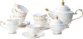 ACMLIFE Tea Sets for Adults Fine Bone China Tea Set for 6, Porcelain Teapot by ACMLIFE