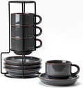 JIEMEI HOME Porcelain Stackable Cappuccino Cups by JHJIEMEIHOME