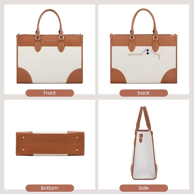 LOVEVOOK Laptop Bag for Women 15.6 lnch, Waterproof Laptops Tote Bags for Womens - Image 7
