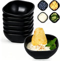 6 Pack Small Bowls, 4.5 OZ Black Dipping Sauce Cups, Ice Cream Bowls, Wheat by BGHEOUYV