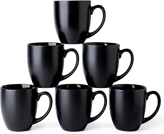 AmorArc 12oz Coffee Mugs Set of 6, Large Coffee Mugs by AmorArc