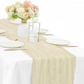 Beige Cheesecloth Table Runner 10FT Runner by Sunnyline