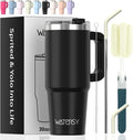 20 oz Tumbler with Handle, Tumbler with Lid and Straw, Double Wall Insulated by Watersy