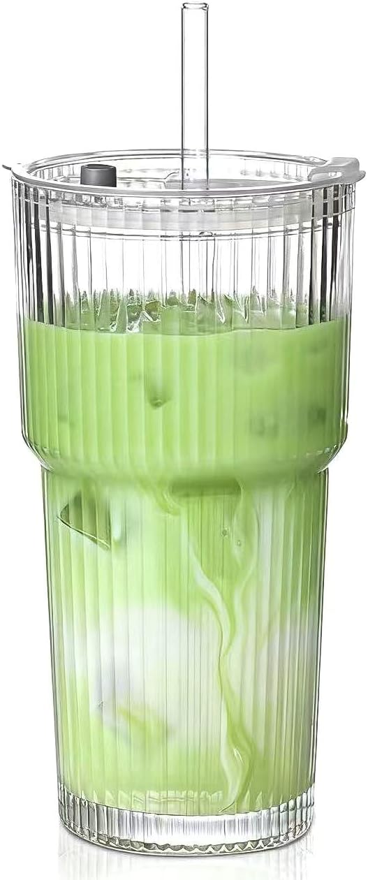 20 oz Glass Tumblers, Iced Coffee Cups by MINGHYZYA