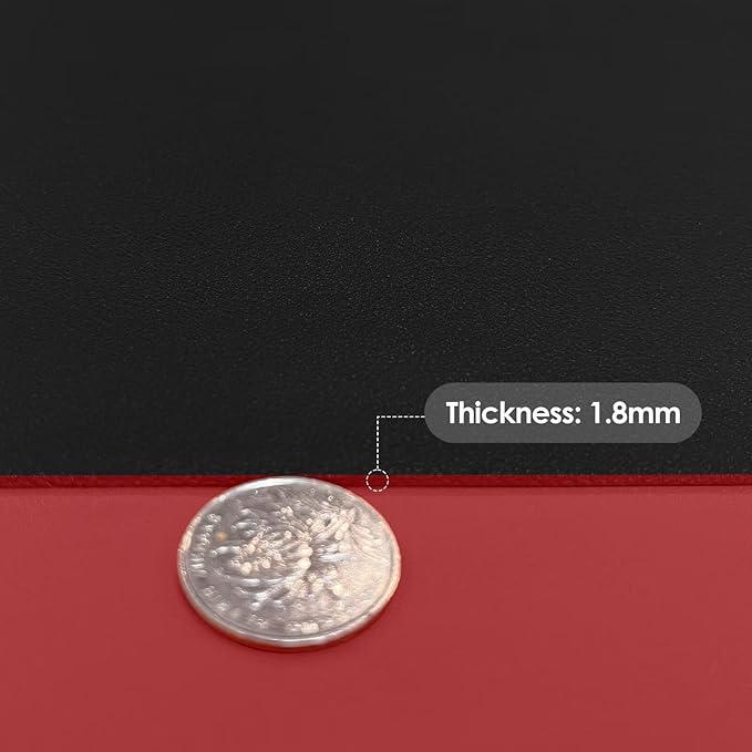 Vanity Top Protector - Can Be Used On Both Sides Waterproof and Easy to Clean Good Flatness Used for Dresser Table(Black+Wine Red 10x42)