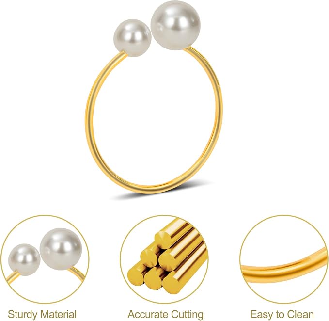 KPOSIYA Pearl Napkin Rings - Image 5
