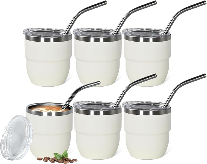 CHLJAR Espresso Cups, 4oz Insulated Espresso Cup Set of 6, Espresso Shot Cups by Unknown