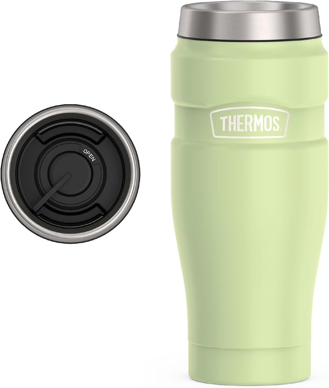 THERMOS Stainless King Stainless Steel Tumbler, Matte Green | Vacuum-Insulated by Thermos