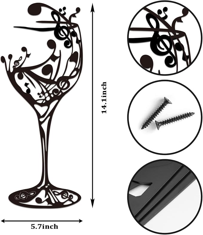 Oubasa Black Metal Wall Art for Kitchen - Image 2