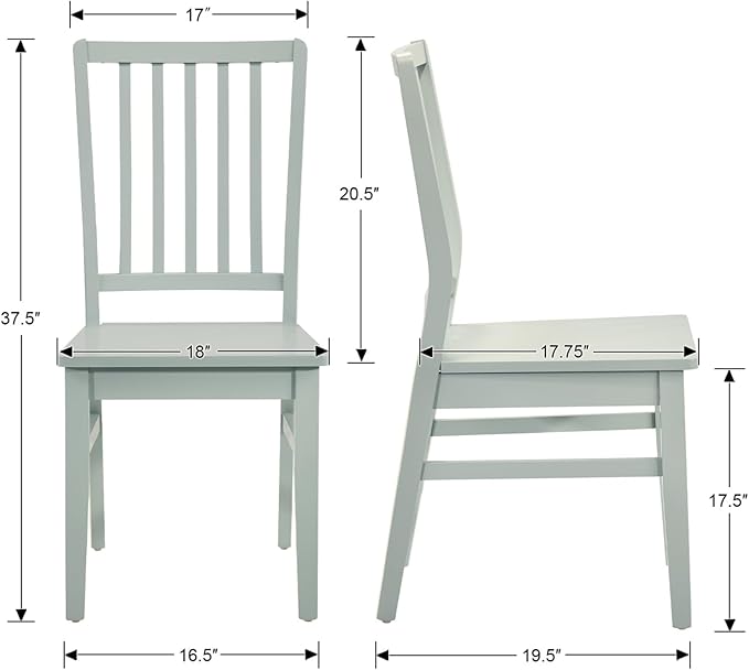 Green Wooden Dining Chairs Set of 8, Farmhouse Dining Room & Kitchen Chair with High Back, Spindle Windsor Armless Side Chair for Living Room Dining Room Kitchen Restaurant Balcony