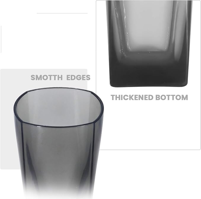 Top-spring 12 Oz Reusable Plastic Water Tumbler 6pcs Grey BPA Free | Thickened - Image 3