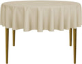 Lann's Linens - 70" Round Premium Tablecloth for Wedding/Banquet/Restaurant - Polyester Fabric Table Cloth - Beige