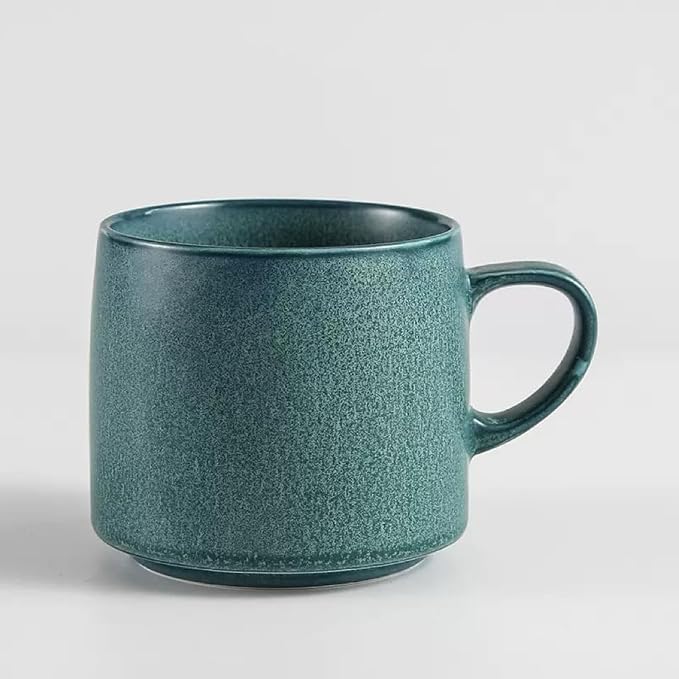 12oz Japanese Style Minimalistic Asian Rustic Reactive Glaze Ceramic Pottery by Unknown