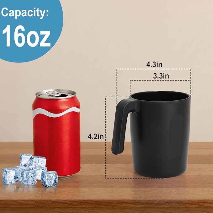 Wheat Straw Coffee Cups 16 OZ, Wheat Straw Cups - Image 2