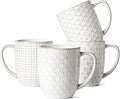 LE TAUCI Coffee Mugs 16 oz, Ceramic Mug Set, Embossment Cups by LETAUCI