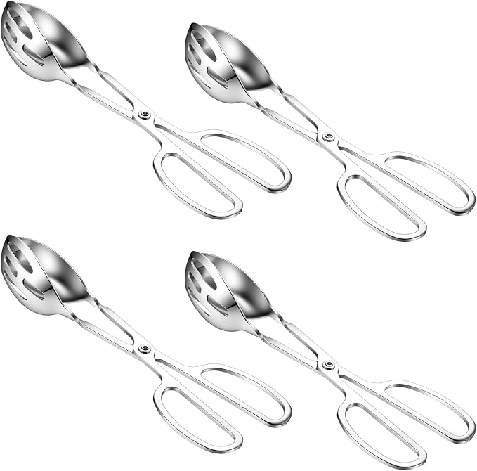 4-Pack Stainless Steel Salad Tongs & Serving Tongs by Unknown