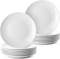 BTaT- White Dessert Plates, 8 inch, Small Plates by BrewToATea