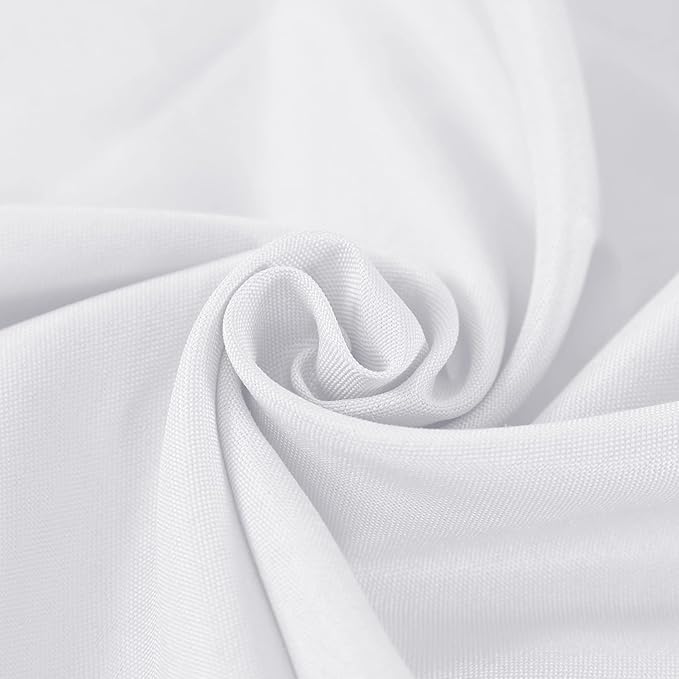 Fokitut 6 Pack Waterproof Rectangle Tablecloth, 60x120 Inch,Stain Resistant and Wrinkle Polyester Table Cloth, Fabric Table Cover for Kitchen Dining, Wedding, Party, Holiday Dinner-White