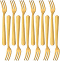 Oyster Fork Set of 12, 5.4 Inch Stainless Steel Cocktail Forks, 3 Tines Mini by KitchenDining