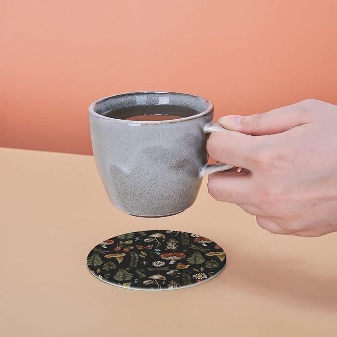 Mushroom Witch Witchy Vintage Plant Coasters - Image 8