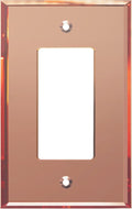 LIDER Reflective Acrylic Decorator Wall Plate, Mirrored Light Switch Plate, Plexiglass Outlet Cover, Acrylic Glass, Oversized 1-Gang 5.25" x 3.44", LWP-31O-ARG, Rose Gold
