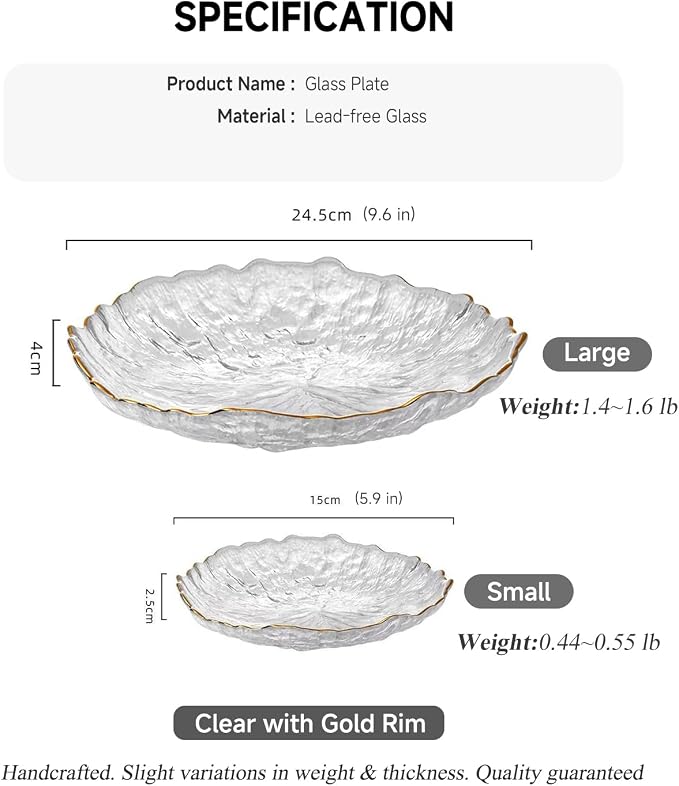 Glass Salad Bowl Irregular Lotus Flower Shape Serving Bowls, Mixing Nut Bowls - Image 7
