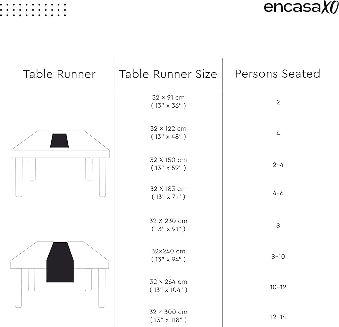 Encasa XO Table Runner, Cotton Canvas Dining Runner 13"x104" | Hot Pink - Image 6