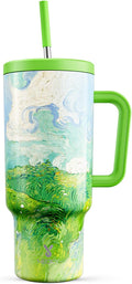 Meoky 40 oz Tumbler with Handle and Straw: Stainless Steel Insulated Tumbler by MEOKY