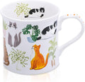 Cute Cats & Plants Coffee Mug - 12 oz Fine New Bone China Coffee Tea Cup by MFoffice
