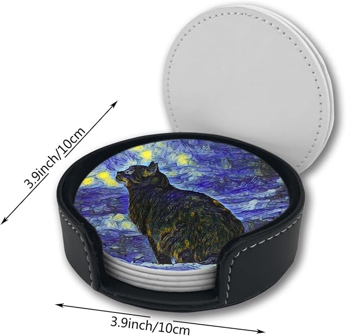 Cat Art Coasters for Drinks - Image 3