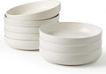 famiware Milkyway 33 oz Pasta Bowls Set of 8, Matte White | Double Reactive by Famiware